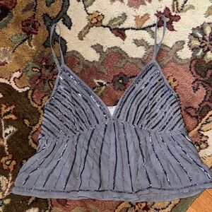 Forever 21 Gray Sequin Camisole